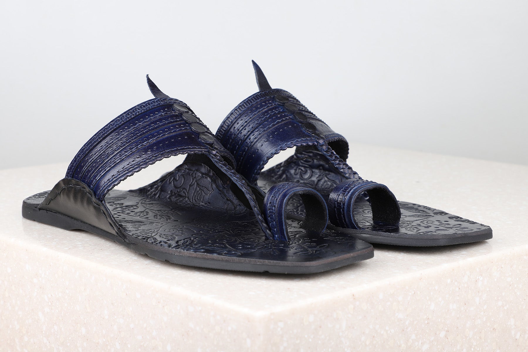 Buy Now privo ethnic thong sandal for men 13459 blue Inc5 Shoes