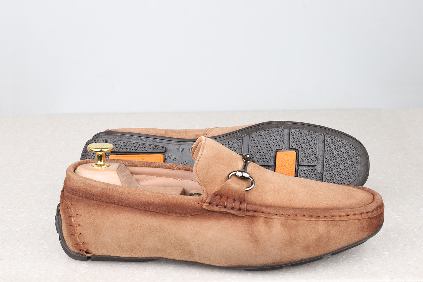 Privo Driving Shoes-Camel For Men