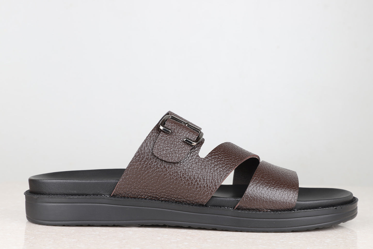 Atesber Thong Textured Sandal - Brown For Men