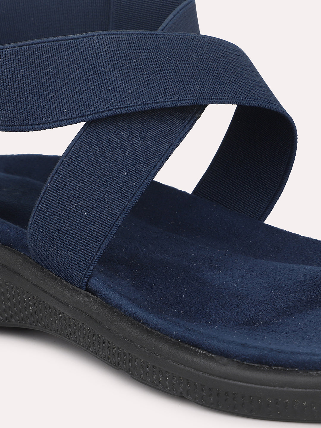 Women Navy Solid One Toe Flats