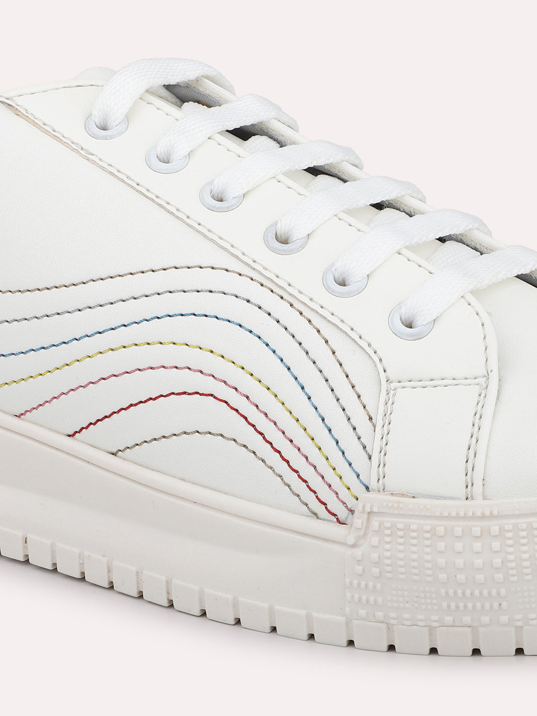 Women White Solid Casual Sneakers