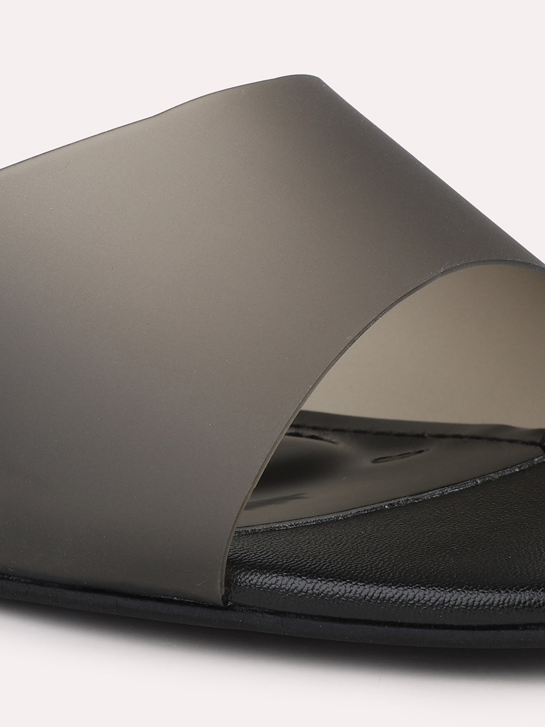 Women Black Embellished Transparent Block Heels