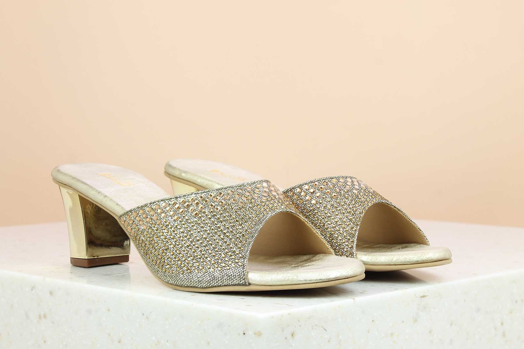 Shop Antique Embroidered Block Heel Mules for Women Online