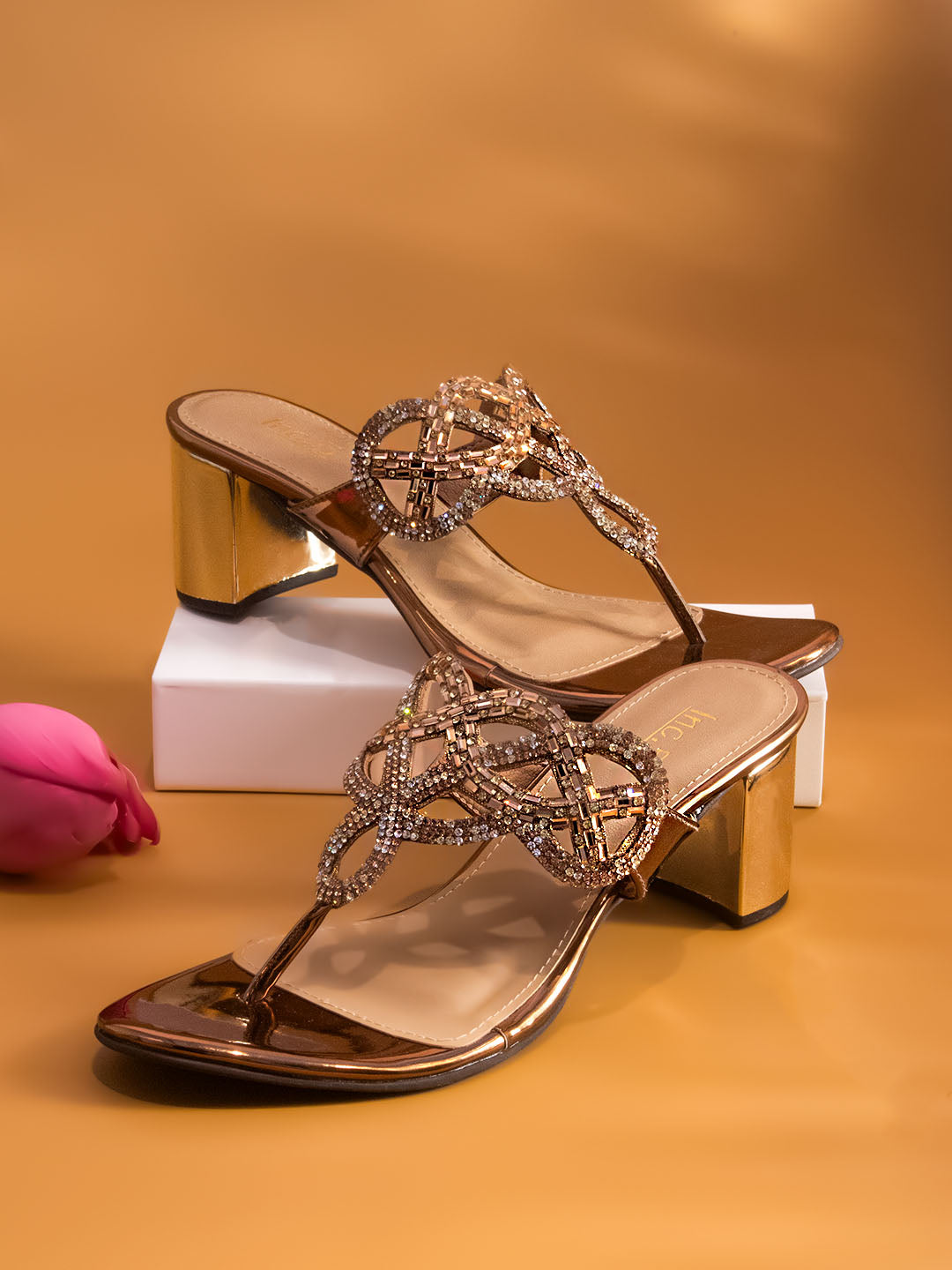 Women Antique Embellished Ethnic Block Heels – Inc5 Shoes