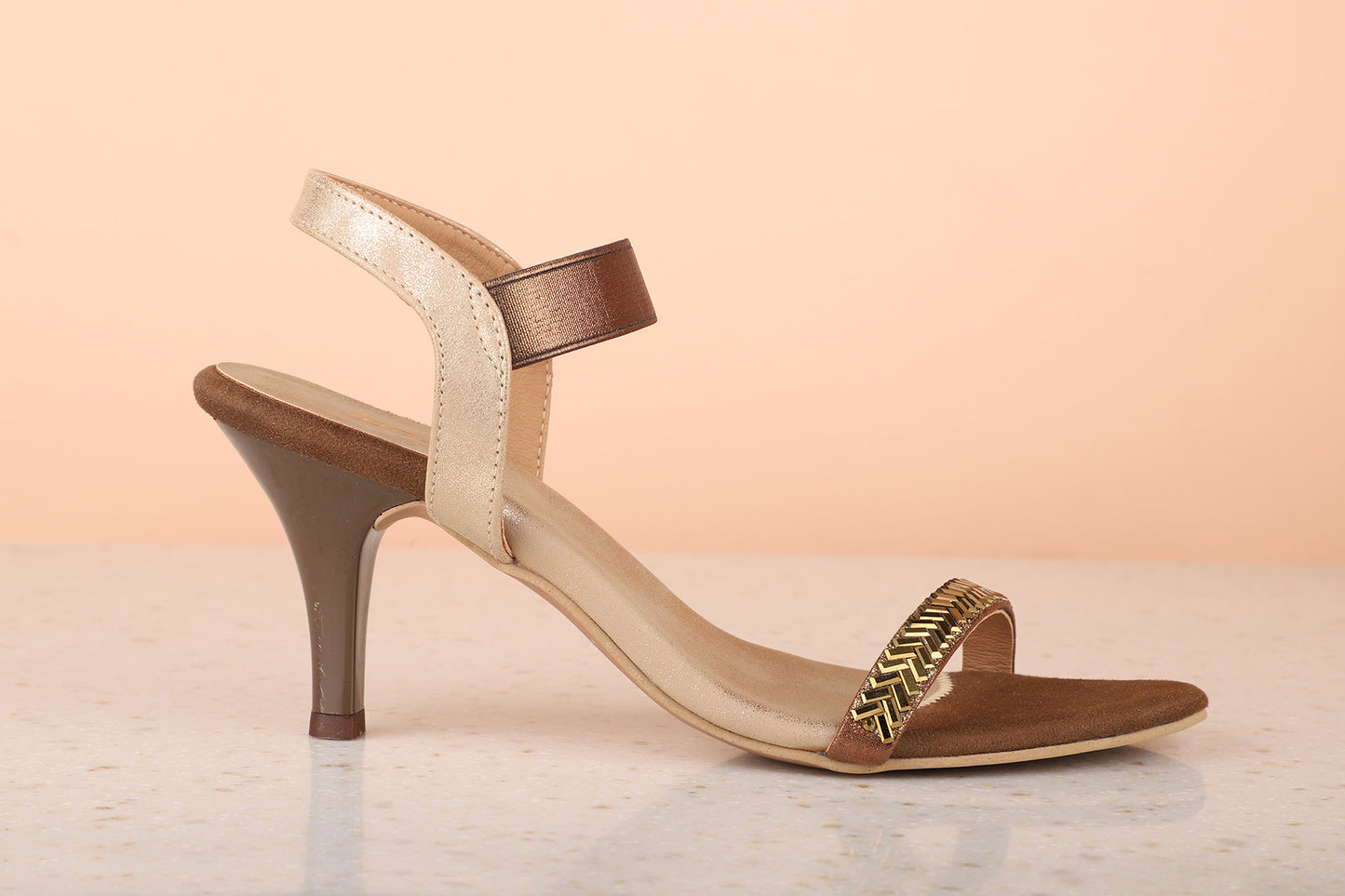 Women Antique Embellished Slim Heels