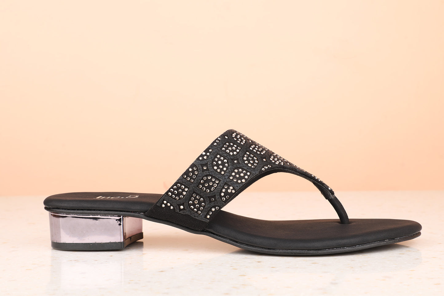 Women Black Block Sandals