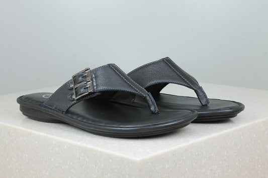 THONG SLIPPERS-BLACK-Men's Slippers-Inc5 Shoes