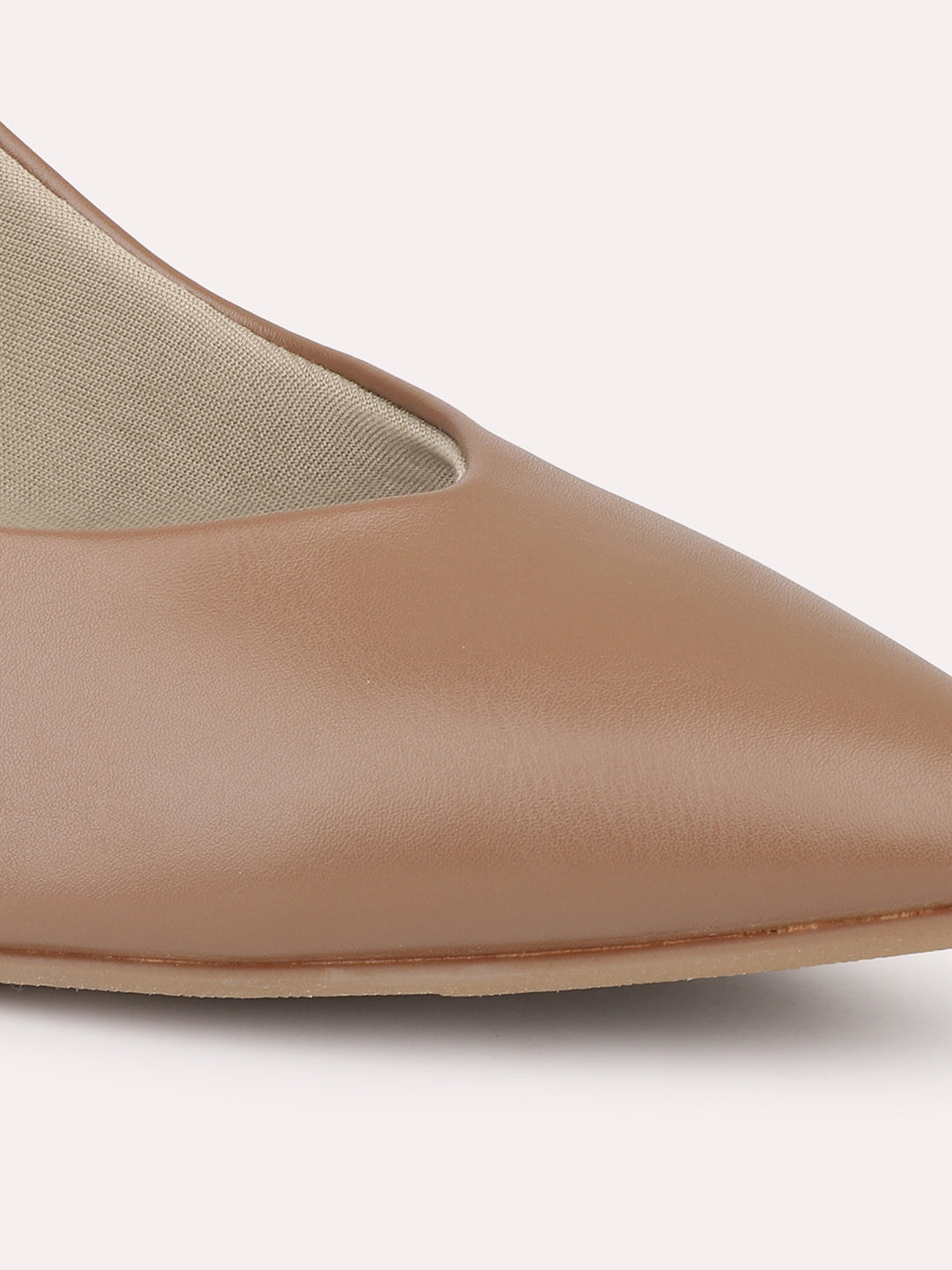 Women Chikoo Pointed-Toe Slim Heel Pumps