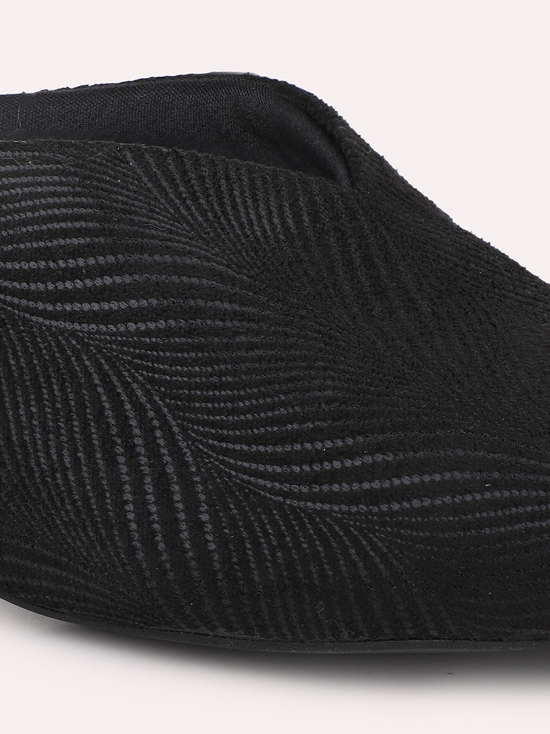 Women Black Embellished Block Mules Heels