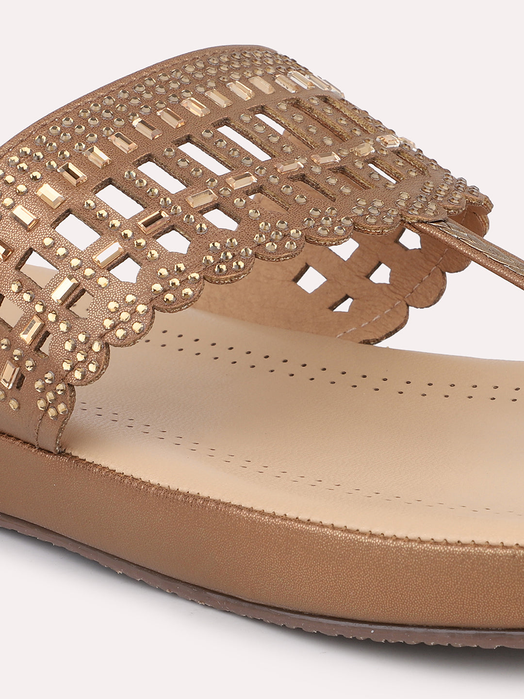 Women Antique Embellished Wedges Heels