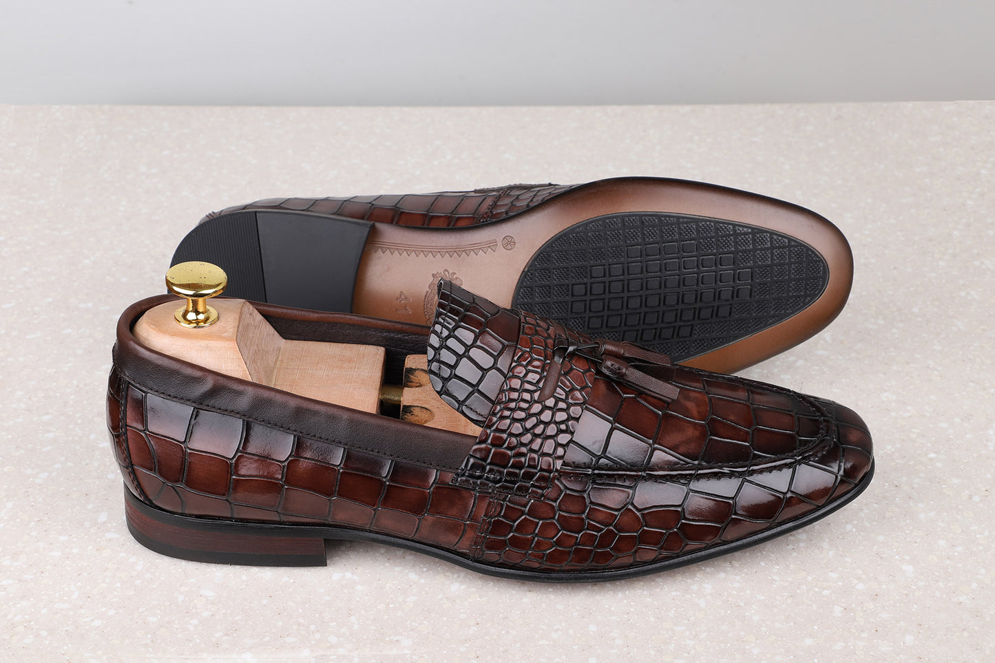 FORMAL SLIPPONS-COFFEE-Men's Formal Slipons-Inc5 Shoes