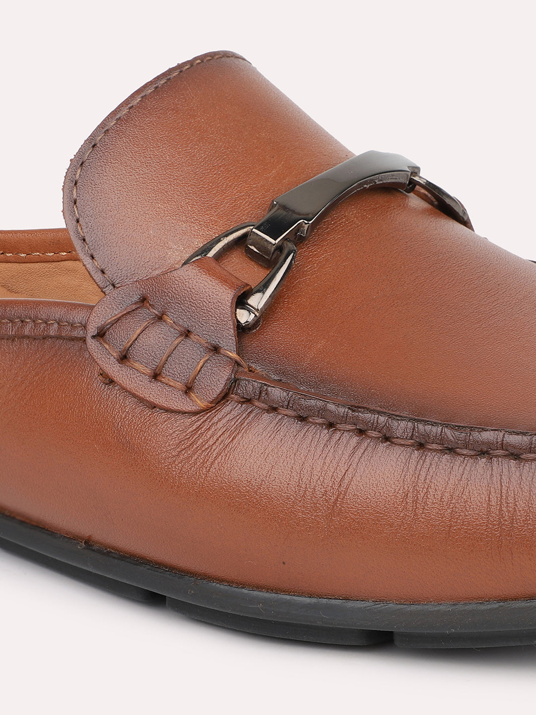 Atesber Tan Loafer Shoes For Men