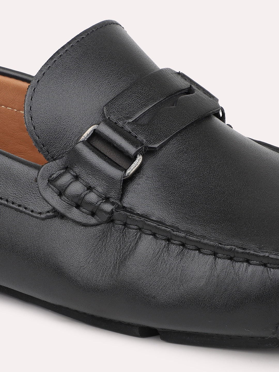 Atesber Black Formal Loafer Shoes For Men