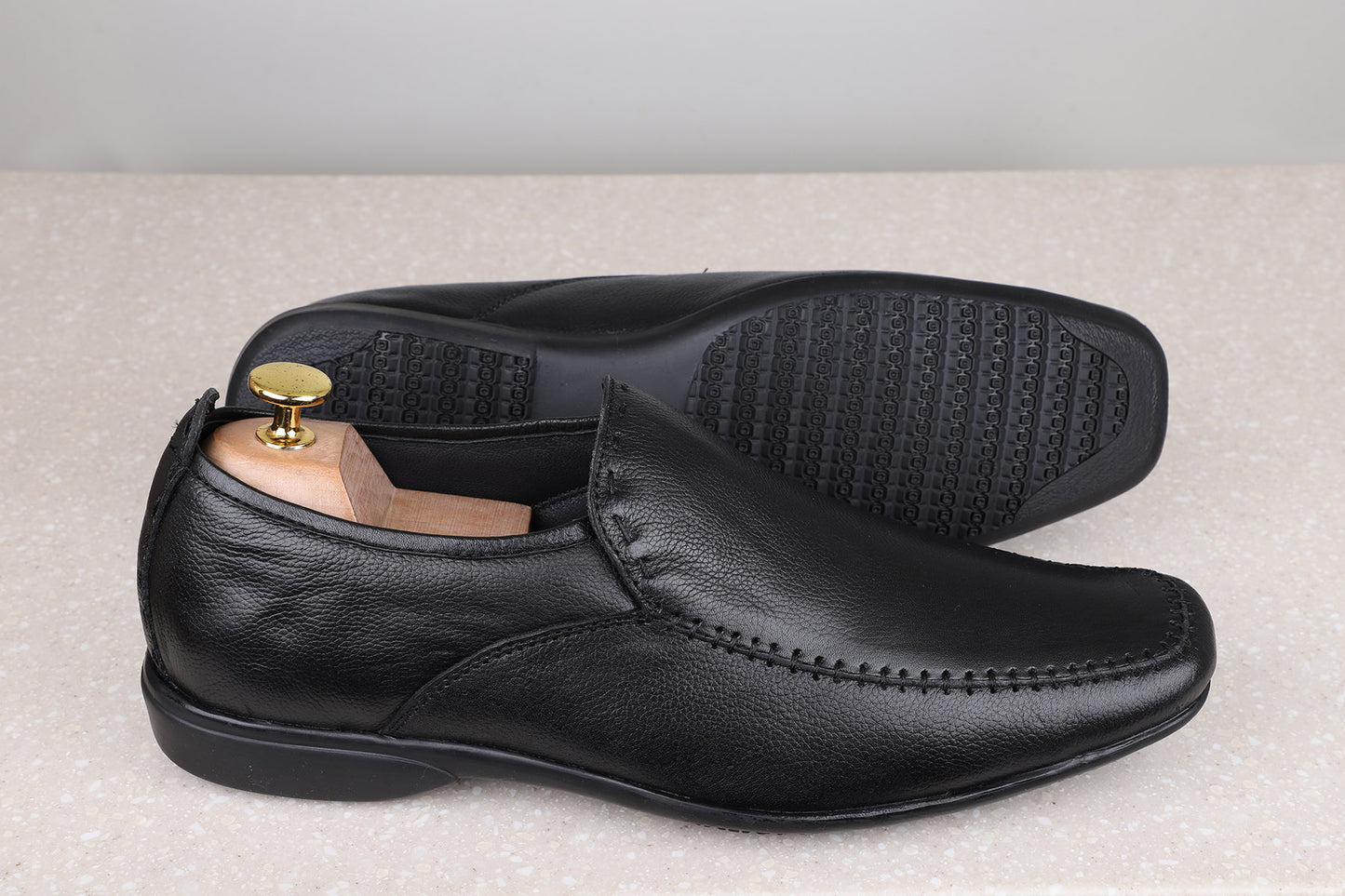 Privo Formal Slipon Shoe-Black For Men