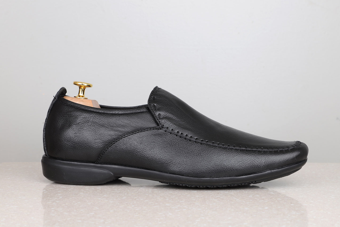 Privo Formal Slipon Shoe-Black For Men