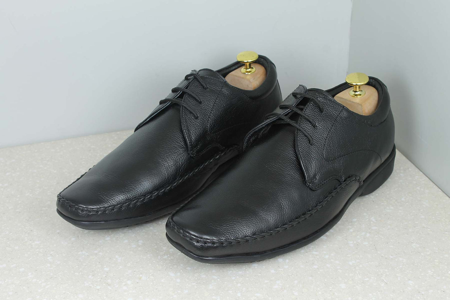 Privo Office Lace-Up Shoe-Black For Men