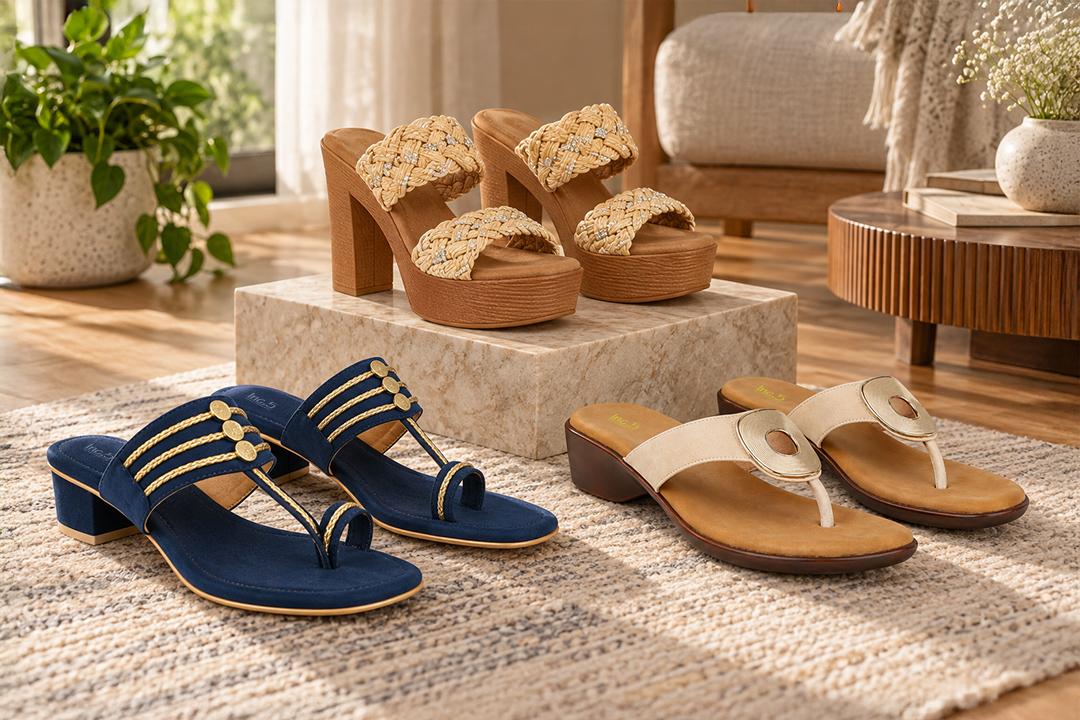 Festive heels for women styled for Ganesh Chaturthi celebrations