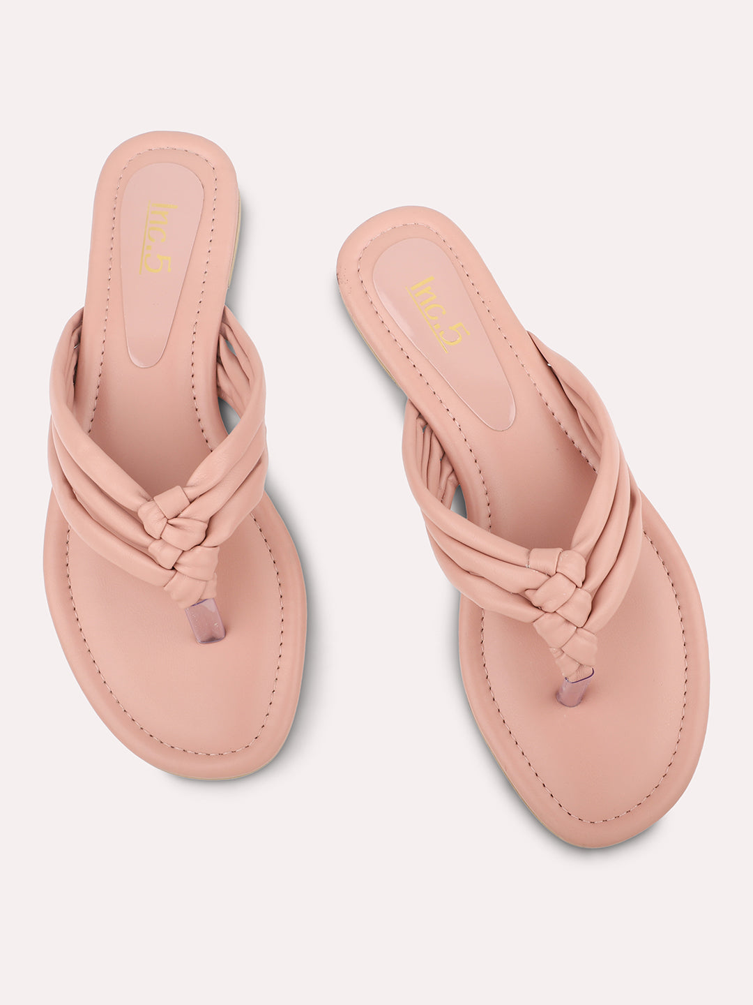 Women Pink Open Toe Flats