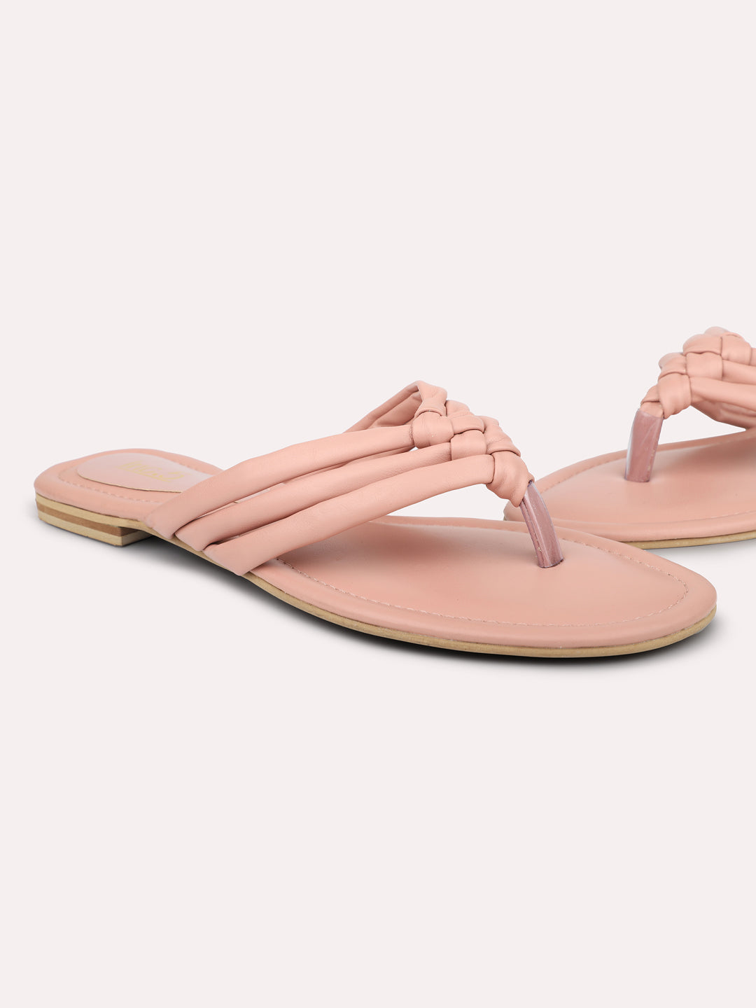 Women Pink Open Toe Flats