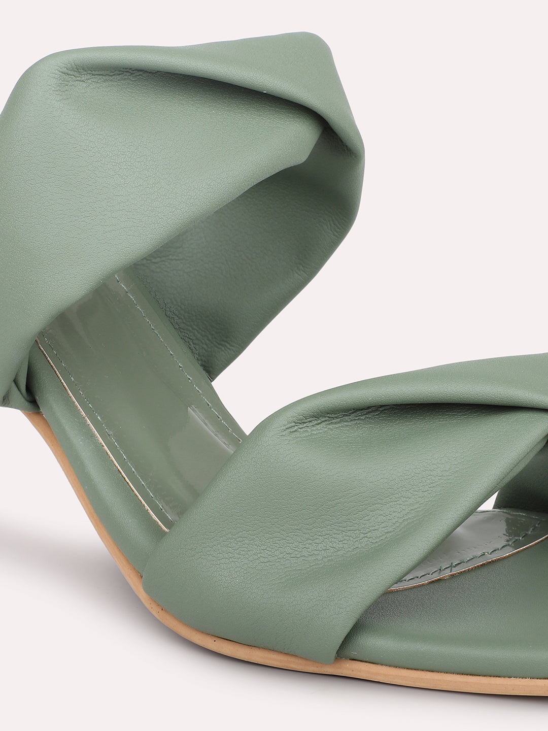 Women Green Solid Stiletto Heels