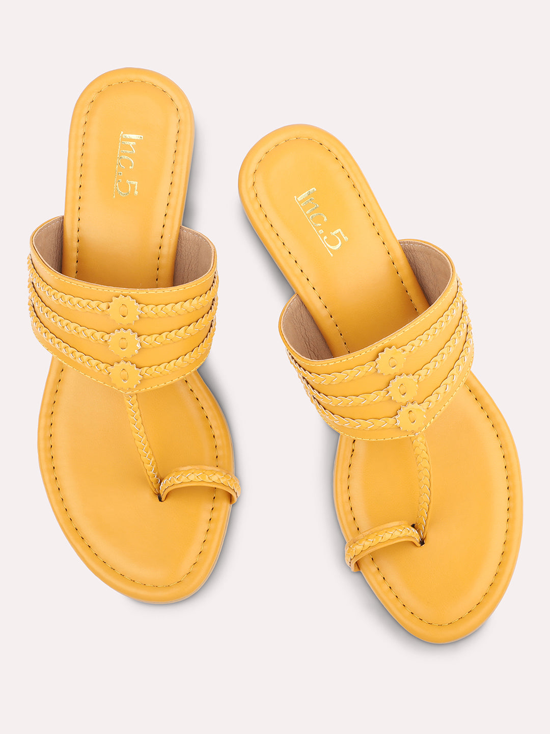 Women Yellow Block Heels