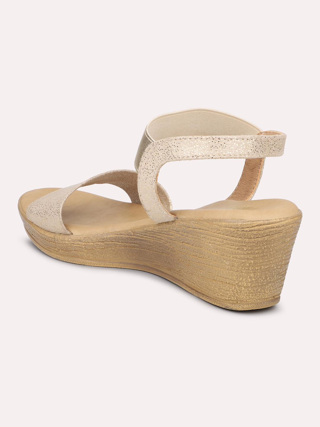 Women Beige Solid Wedges