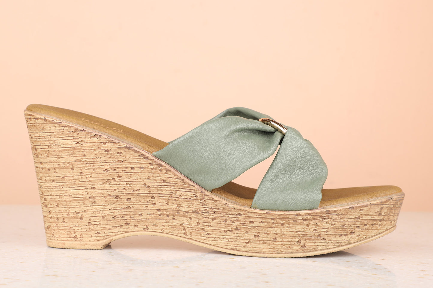 Women Green Wedge Heels