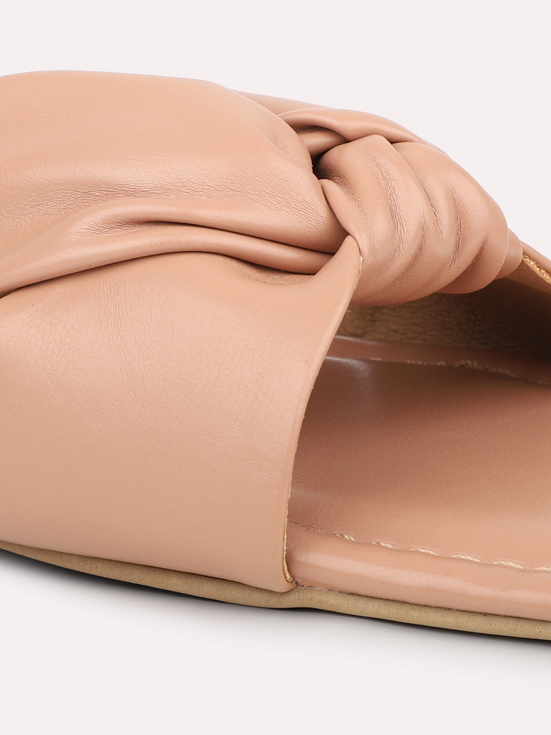 Women Peach Open Toe Flats