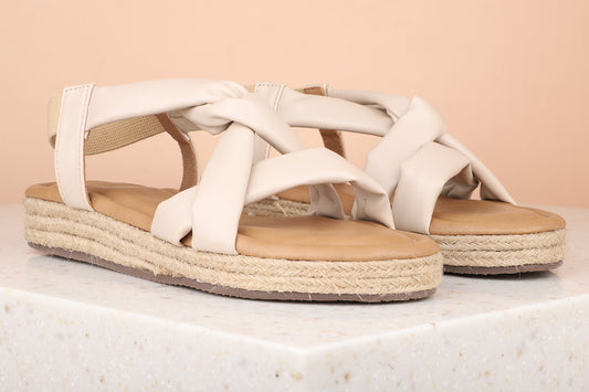 Women Beige Wedge Heels