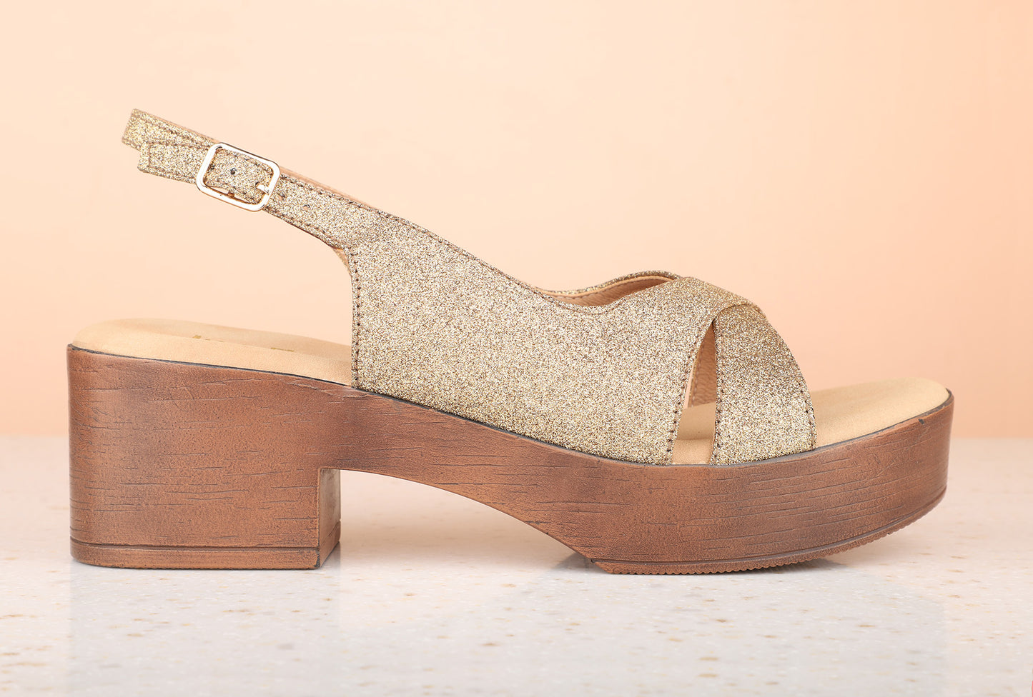 Women Antique Textured Platform Heels