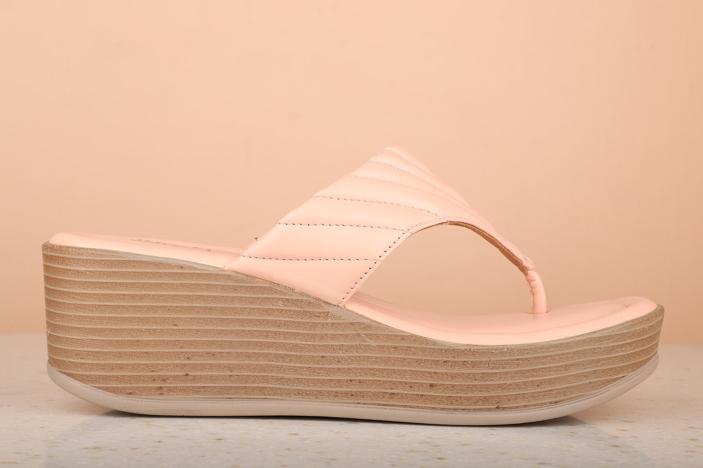 Women Pink Solid Wedges Sandals