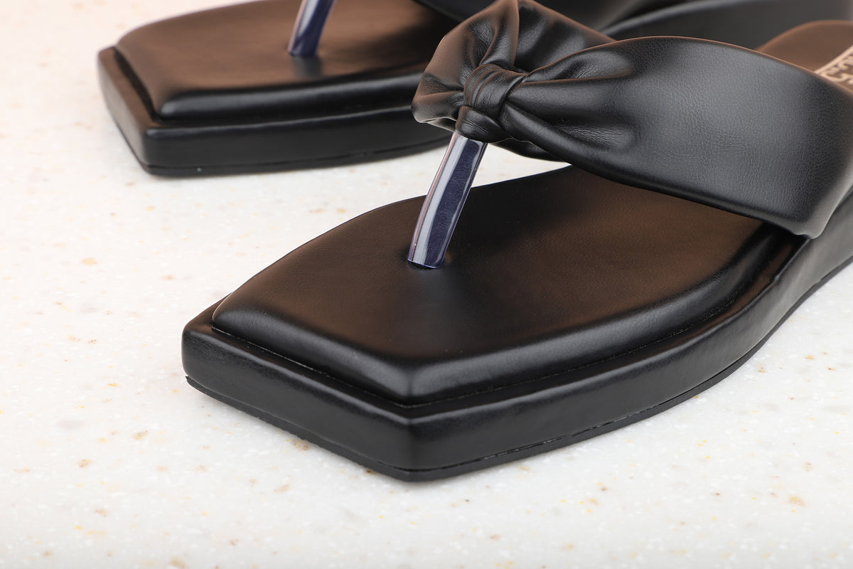 Women Black Wedge Heels