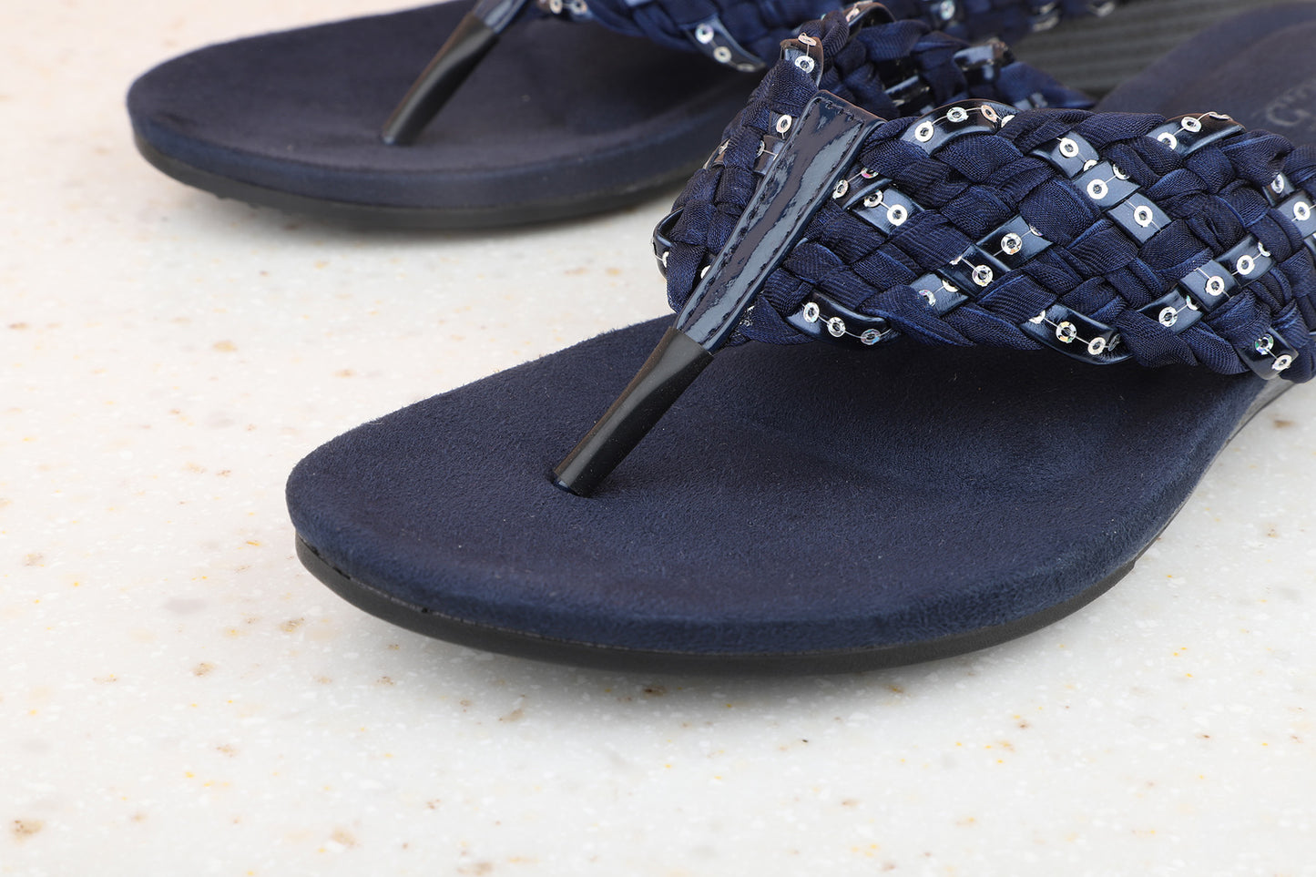 Women Navy Wedge Sandals