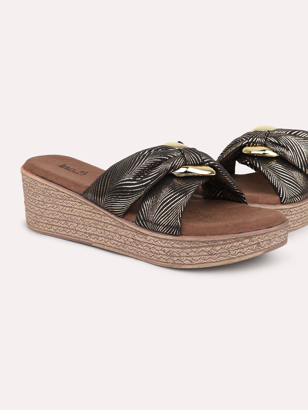 Women Antique Embellished Wedge Heels