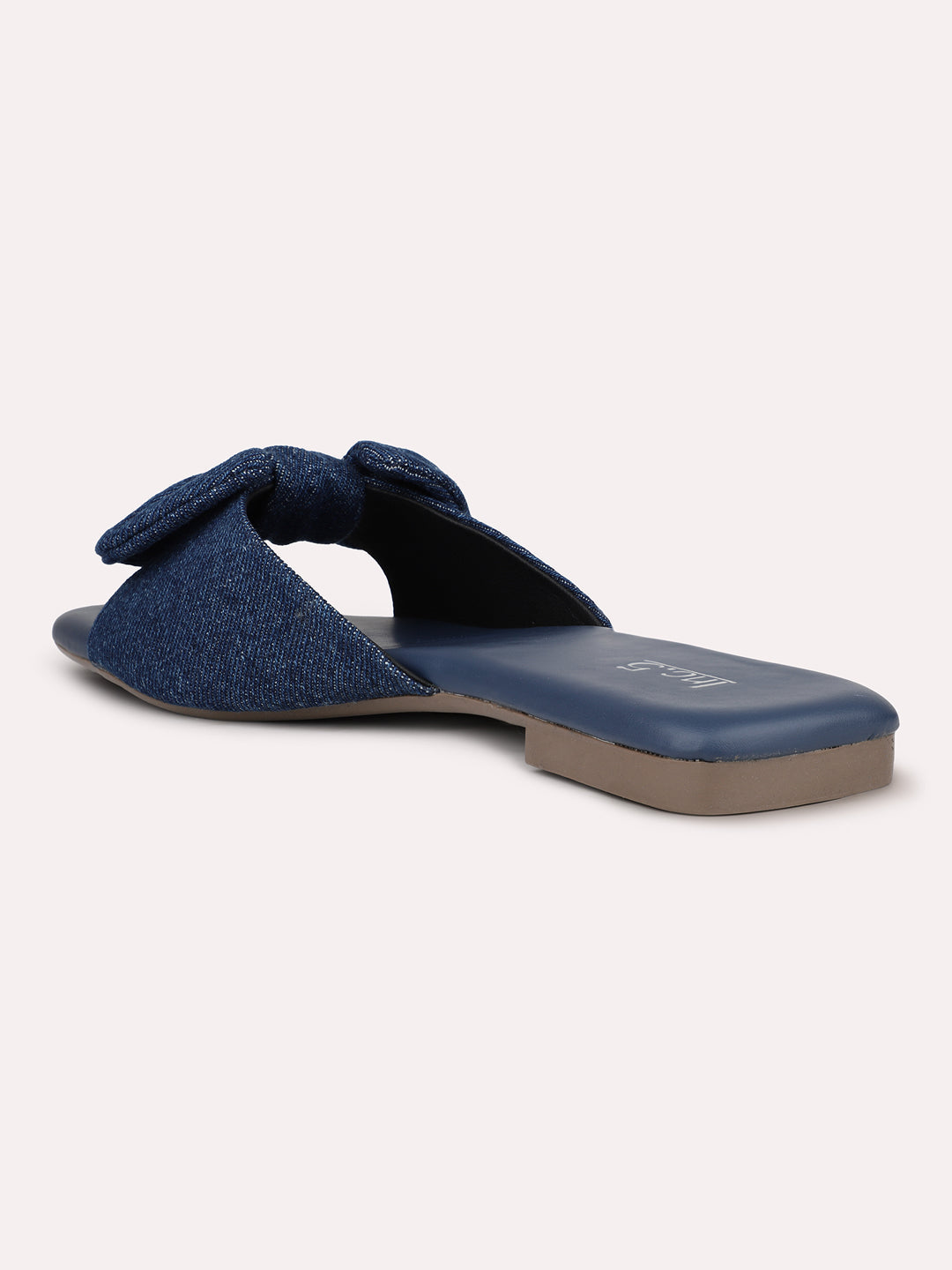 Womens Navy Casual Open toe Flat Mules