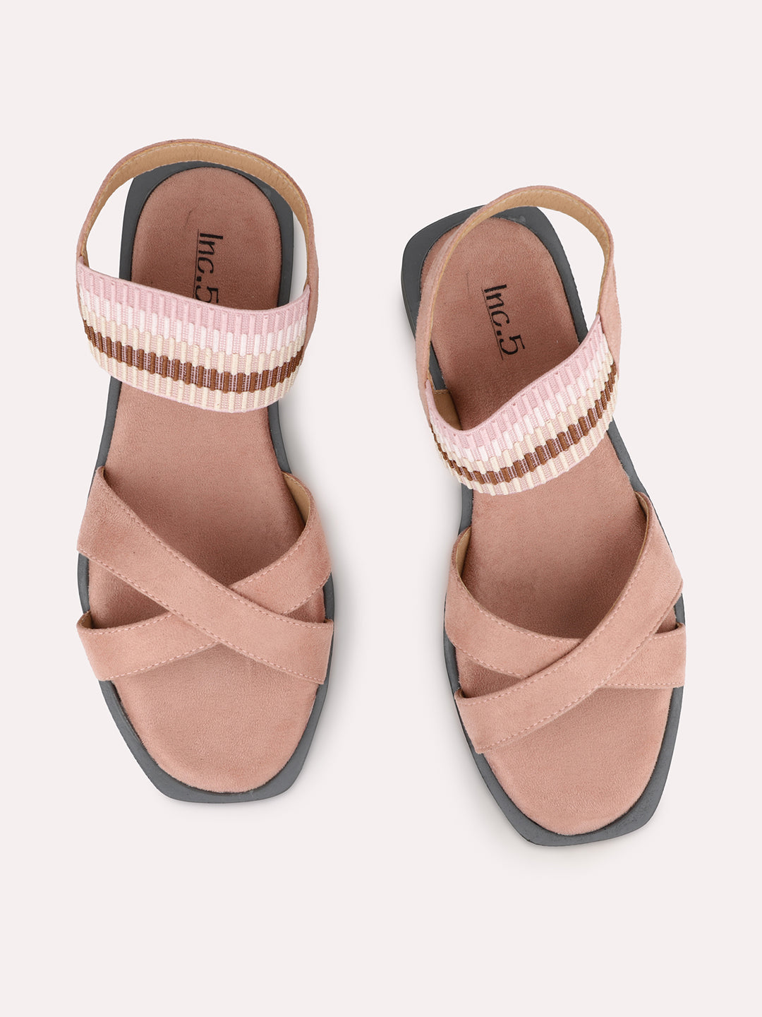 Womens Peach Casual Open toe Flats