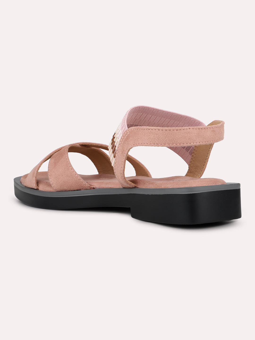 Womens Peach Casual Open toe Flat Sandals