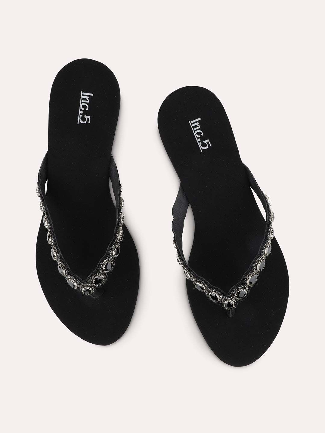 Womens Black Ethnic Open toe Block Heels