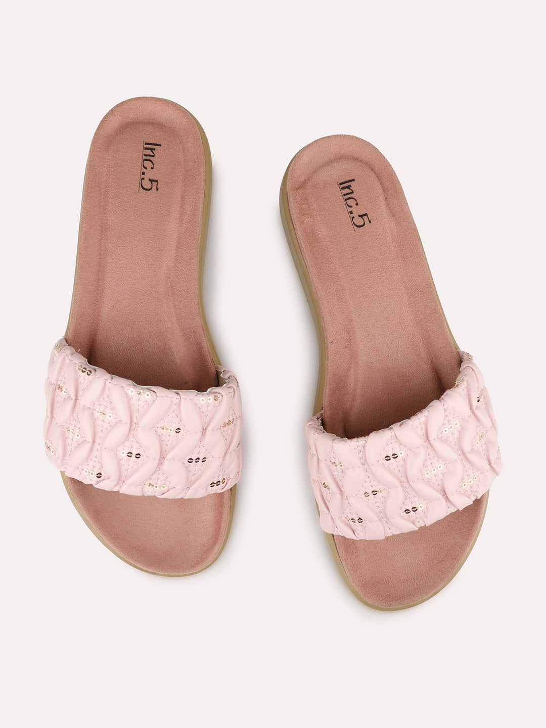 Womens Peach Casual Open toe Flat Mules