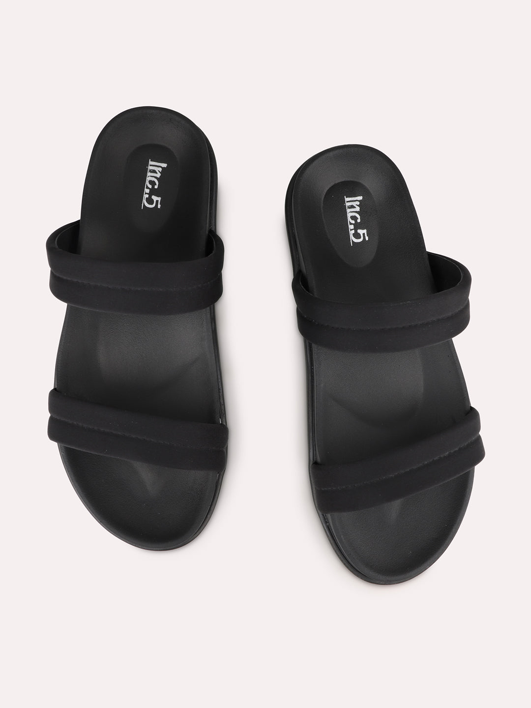 Womens Black Casual Open toe Flats