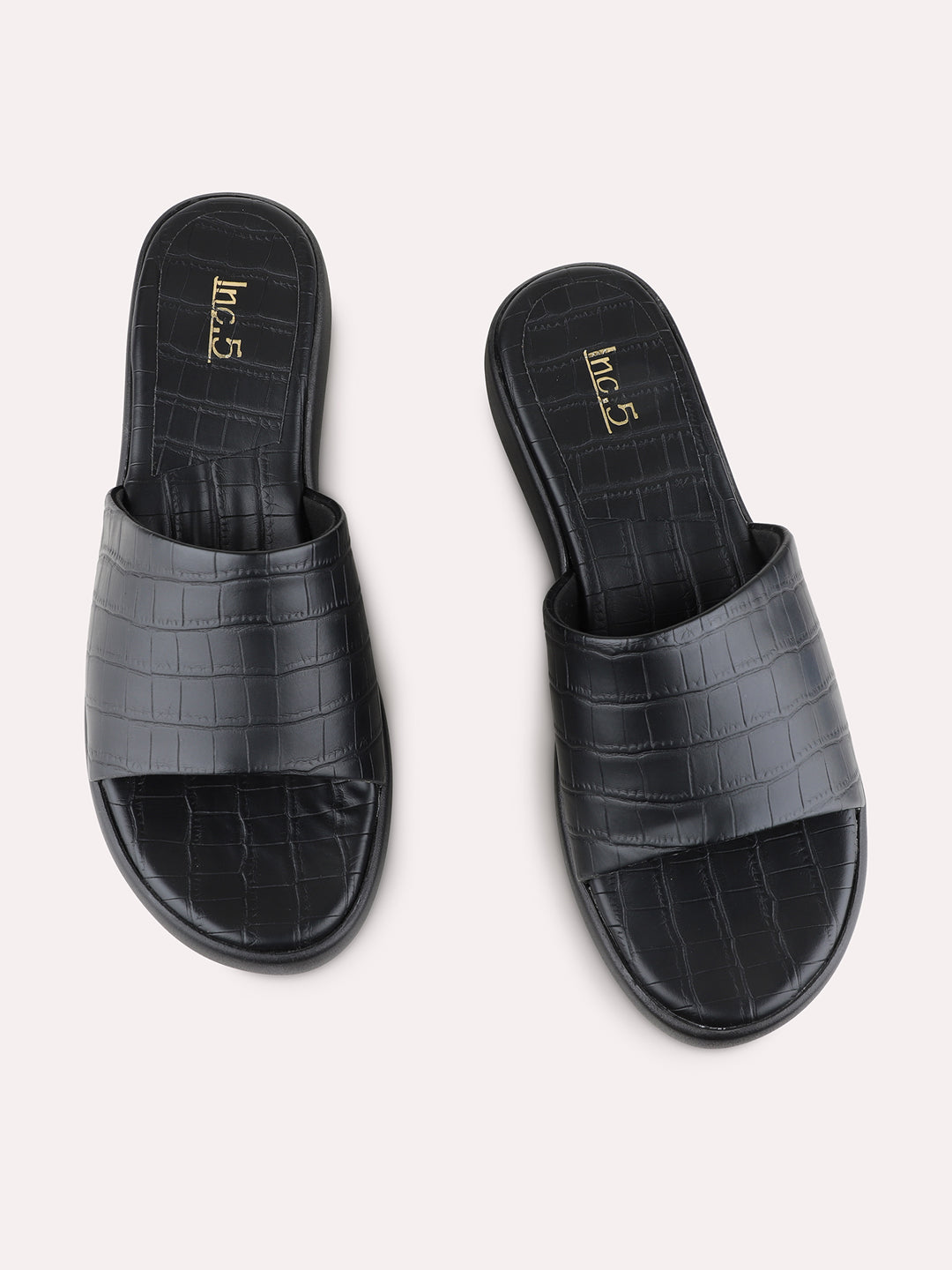 Womens Black Casual Solid Round Toe Wedges