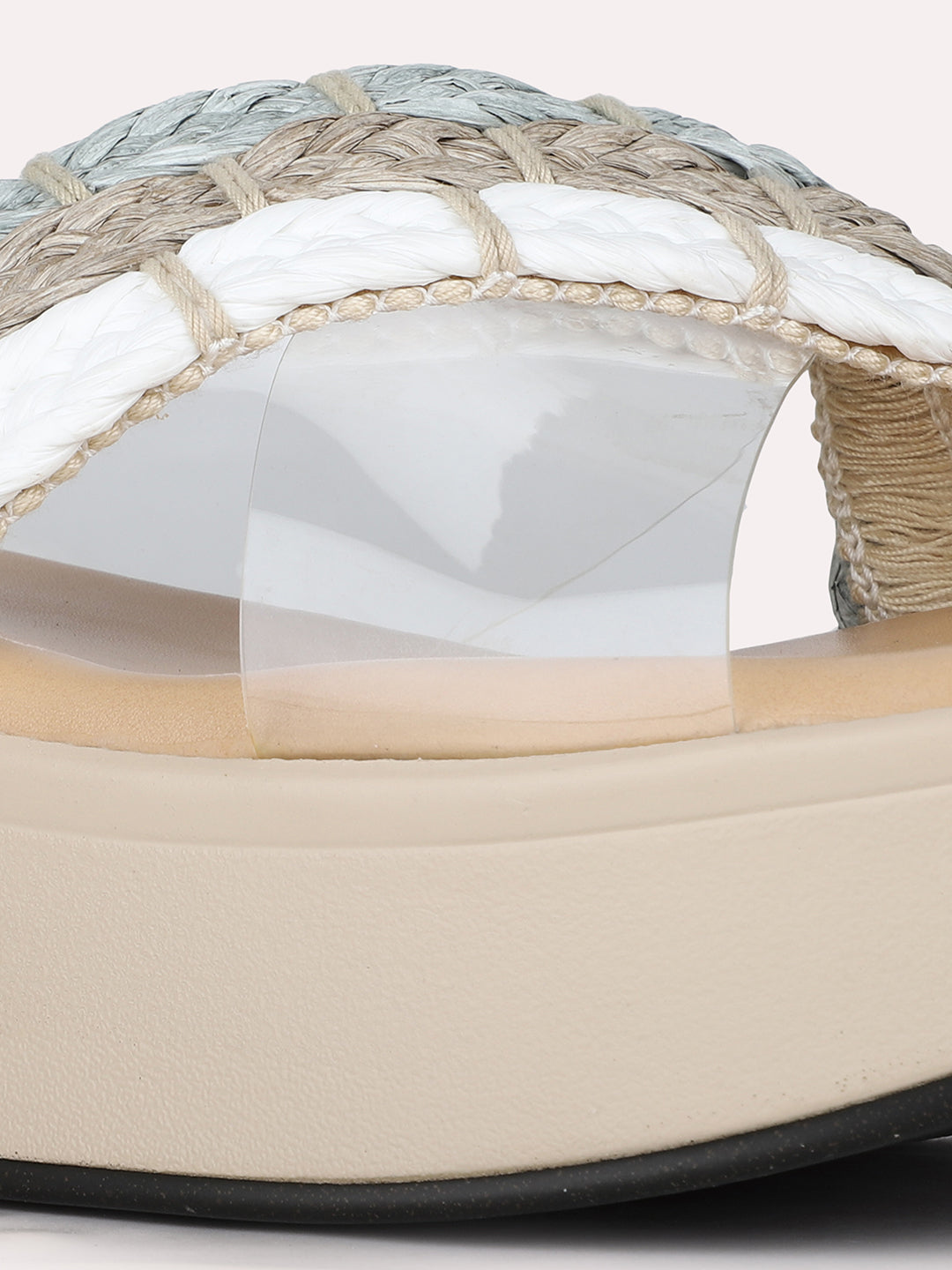 Womens Grey Party Wear Solid Round Toe Wedge Heel Sandals