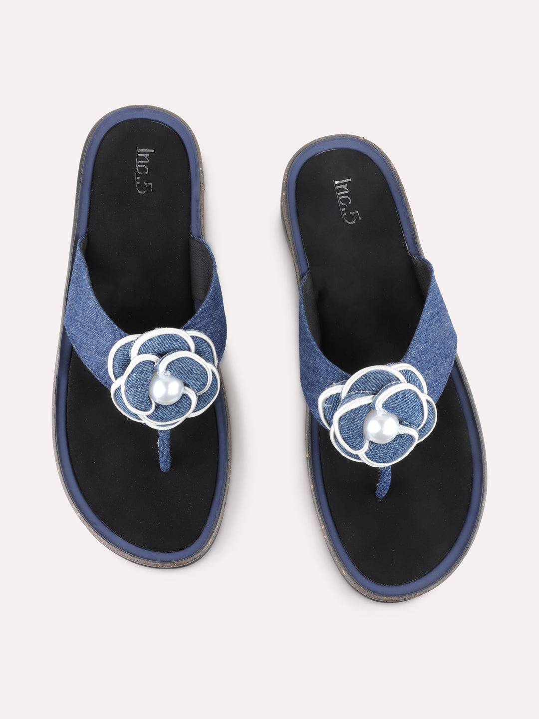 Womens Blue Casual Solid Round Toe Wedge Heel Sandals