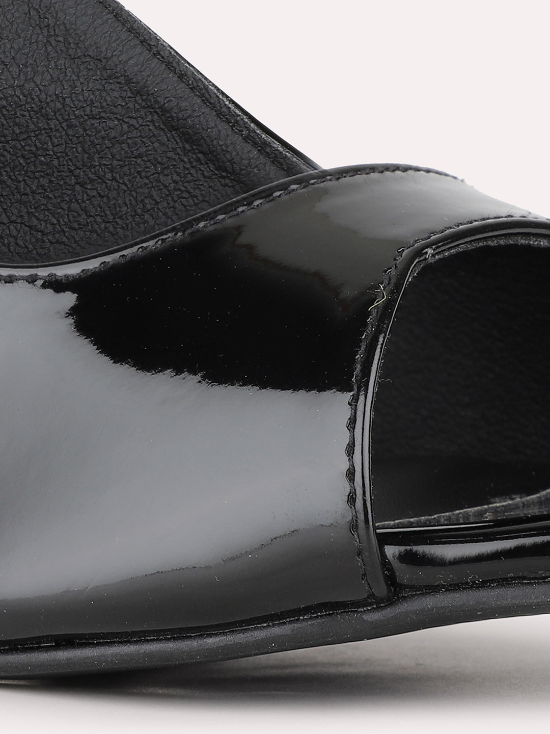 Women Black Party Wear Solid Square Toe Stiletto Heels