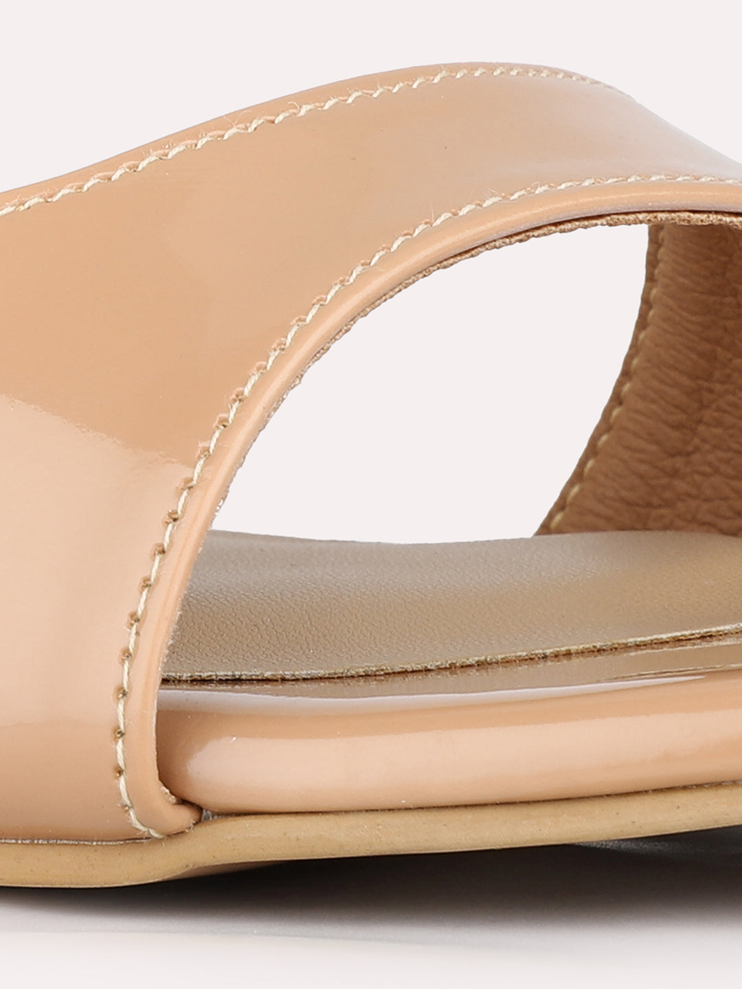 Women Beige Party Wear Solid Square Toe Stiletto Heel Sandals