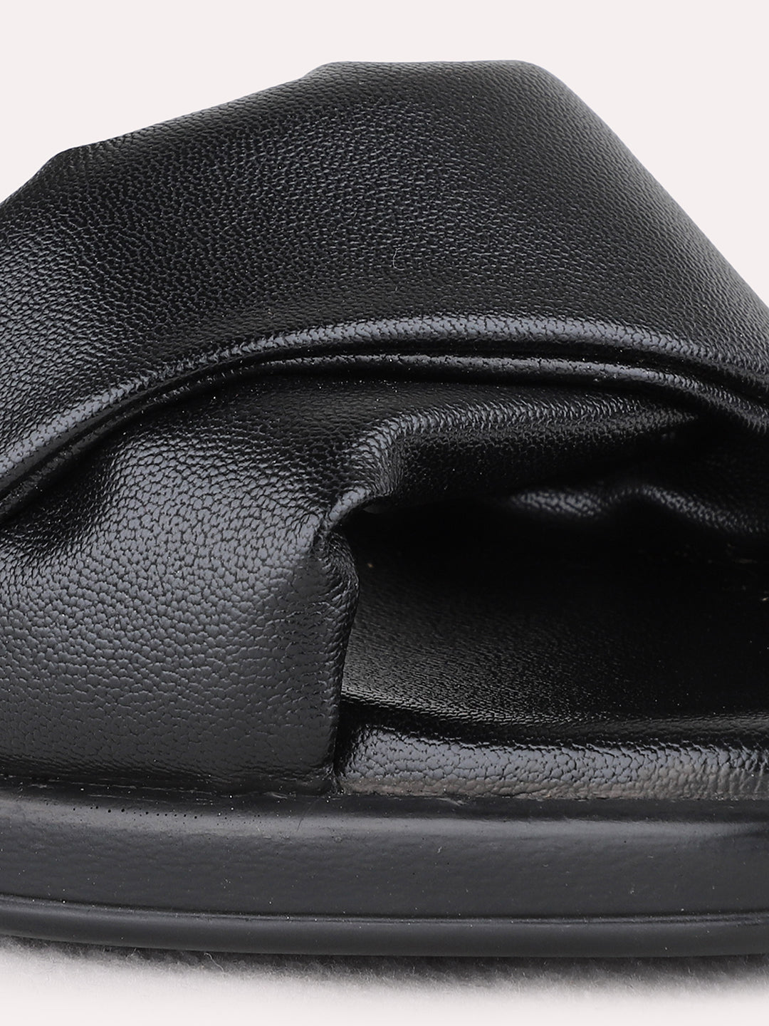 Womens Black Party Wear Solid Block Heels Sandals