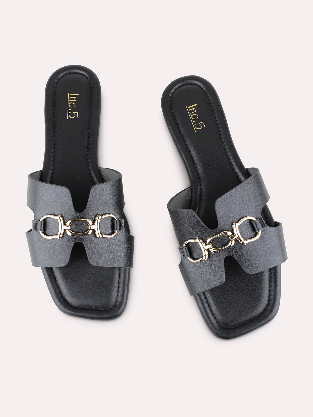 Womens Black Casual Solid Pattern Open Toe Sandals