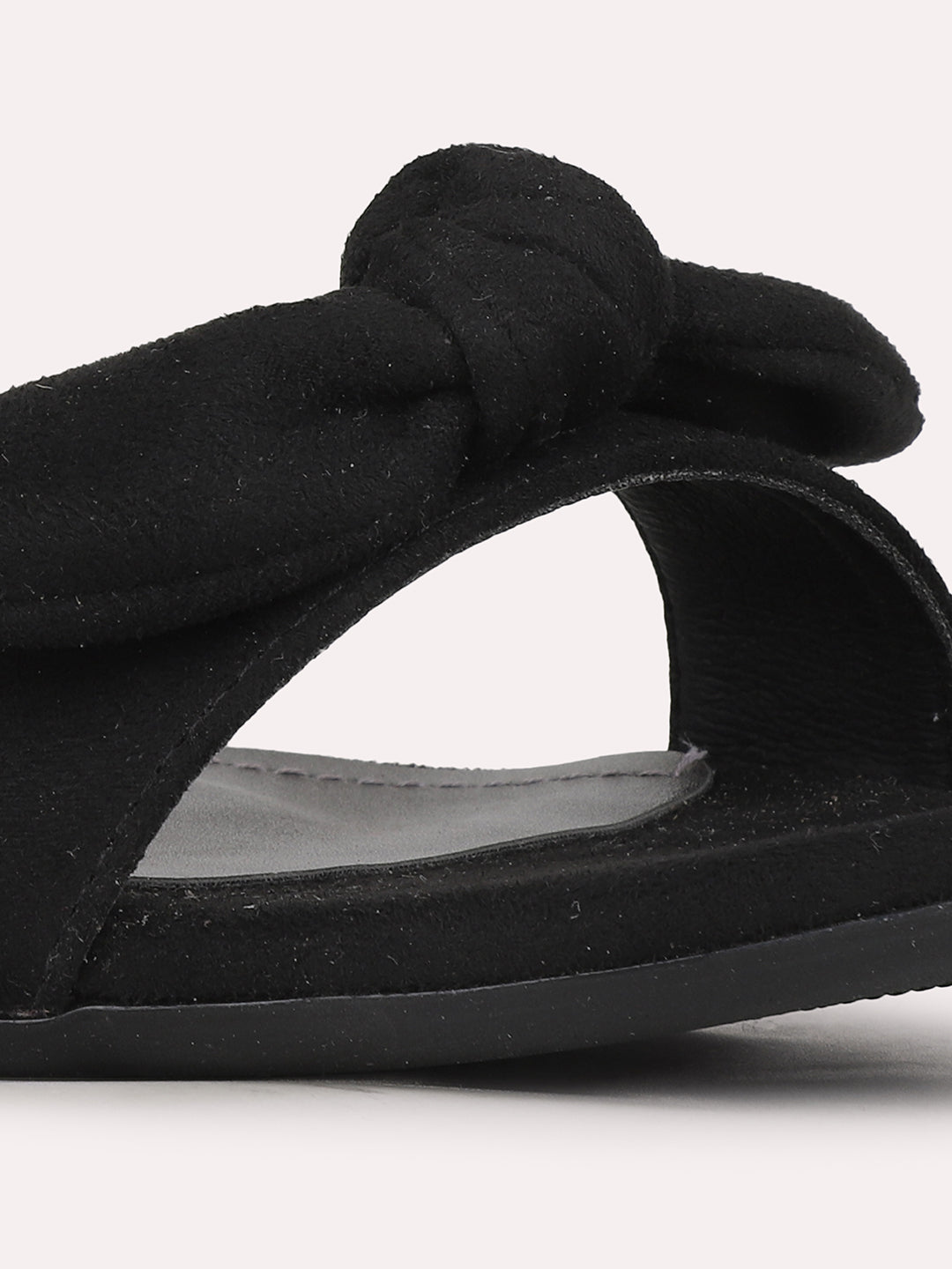 Womens Black Party Wear Solid Round Toe Block Heel Sandals