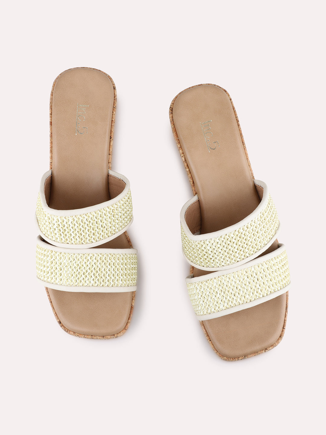 Womens Beige Party Wear Embellished Wedge Heel Sandals