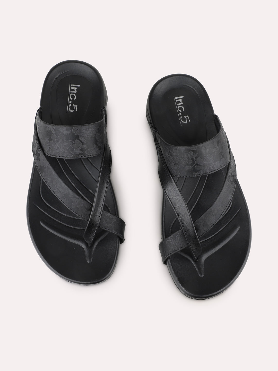 Women Black Party Wear Solid Round Toe Slip-On Sandals